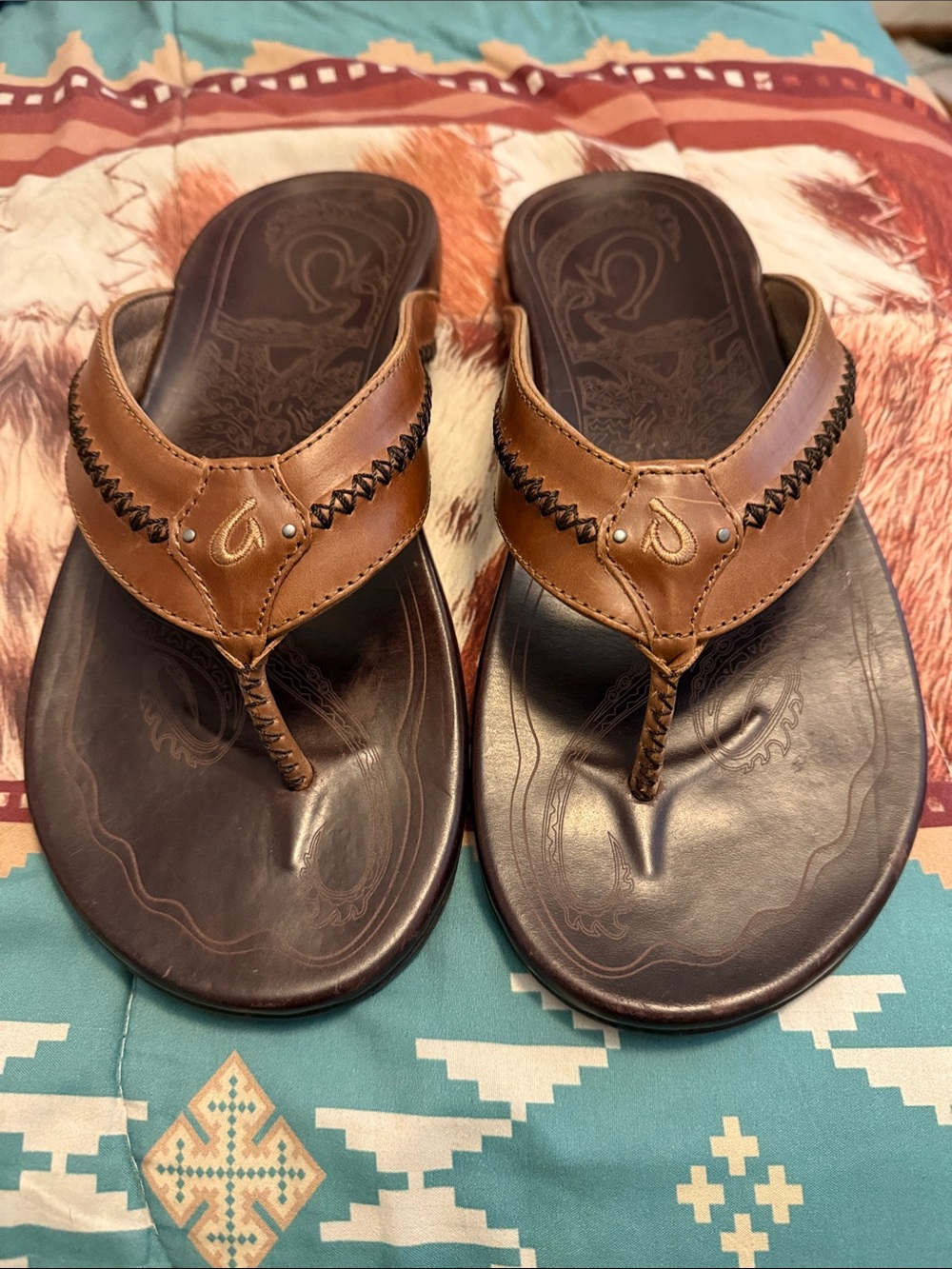 OluKai Leather Mens Sandals